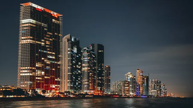 Miami beach and skyline viewed from the ocean